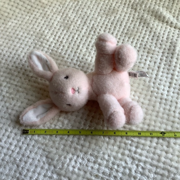 MTY International Co Fuzzy Plush Pink Rattle Bunny Rabbit Stuffed Animal Toy - Picture 8 of 12